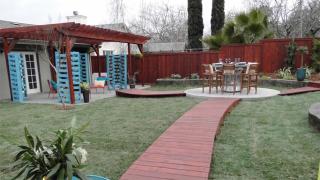 Modern Concrete Back Yard