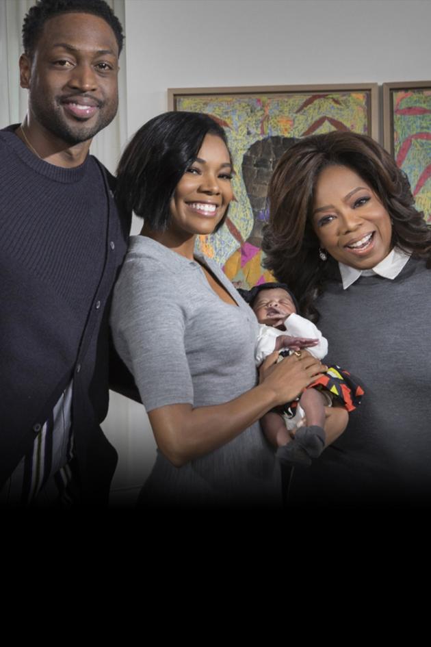 Oprah at Home With Gabrielle Union, Dwyane Wade & Their New Baby