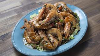 Salt and Pepper Shrimp and 3-Cup Chicken with Rice