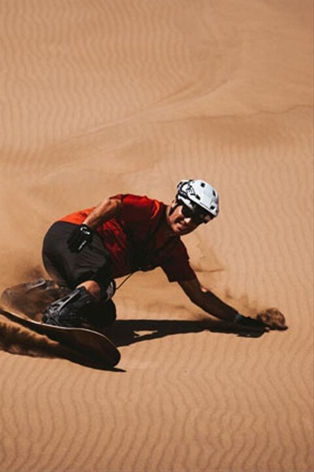 Sandboarding on Dragon Hill