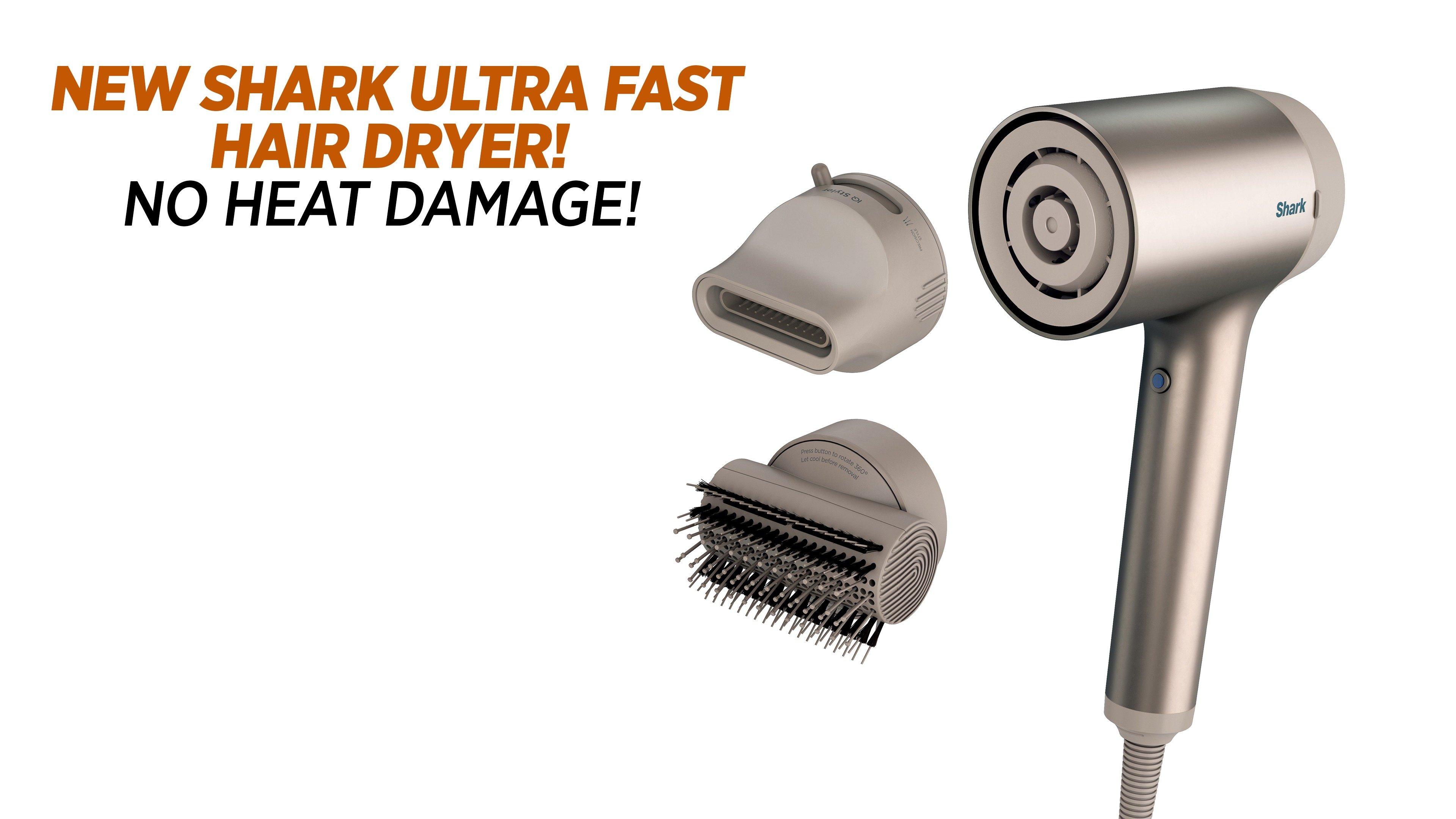 New SHARK Ultra Fast Hair Dryer! NO HEAT DAMAGE!