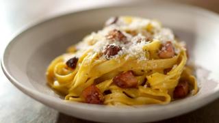 Egg Noddles With Carbonara
