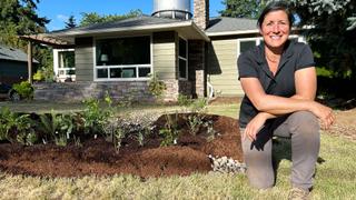 Rain Garden; Wrought Iron Railing