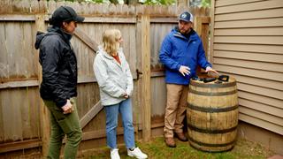 Rain Barrel; Pooling Patio