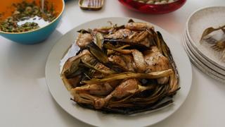 Easy Spring Chicken Dinner with Crispy Leeks