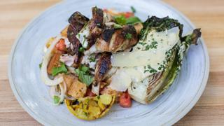 Grilled Rabbit with Panzanella Salad