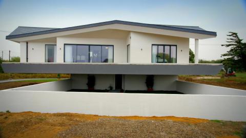 Dramatic Cantilevered House