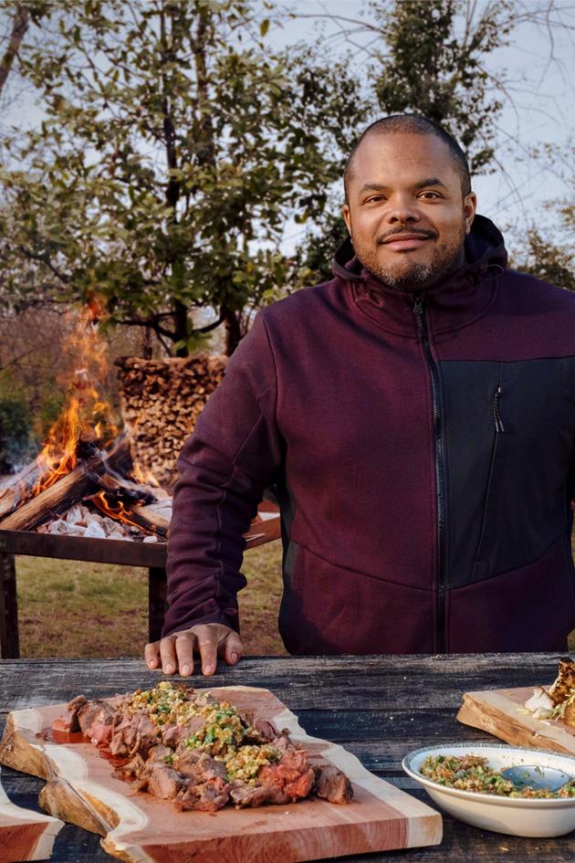 Man Fire Food