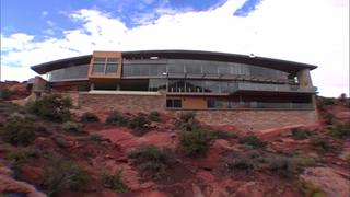 Red Rock, Concrete, Log Cabin
