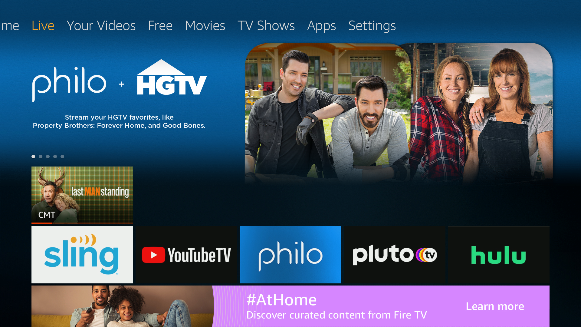 'Philo and HGTV ad featured on Amazon Fire Live TV'