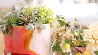 How To Make Marbled Flower Pots