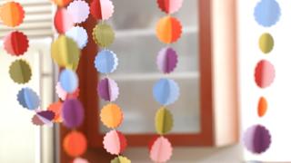 Sewn Paper Garland