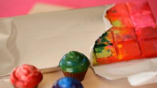 Robert's Crayon Cupcakes and  Candy Bars