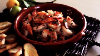 Spicy Shrimp Scampi with Crostini Recipe