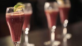 Acai Champagne Cocktail