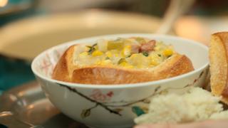 Corn Chowder In Mini Bread Bowls