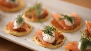 Beth's Salmon Blinis