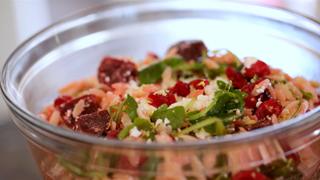Orzo with Beets and Arugula