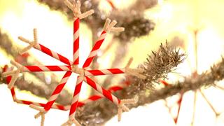 Kid Friendly Craft: Paper Straw Holiday Decorations